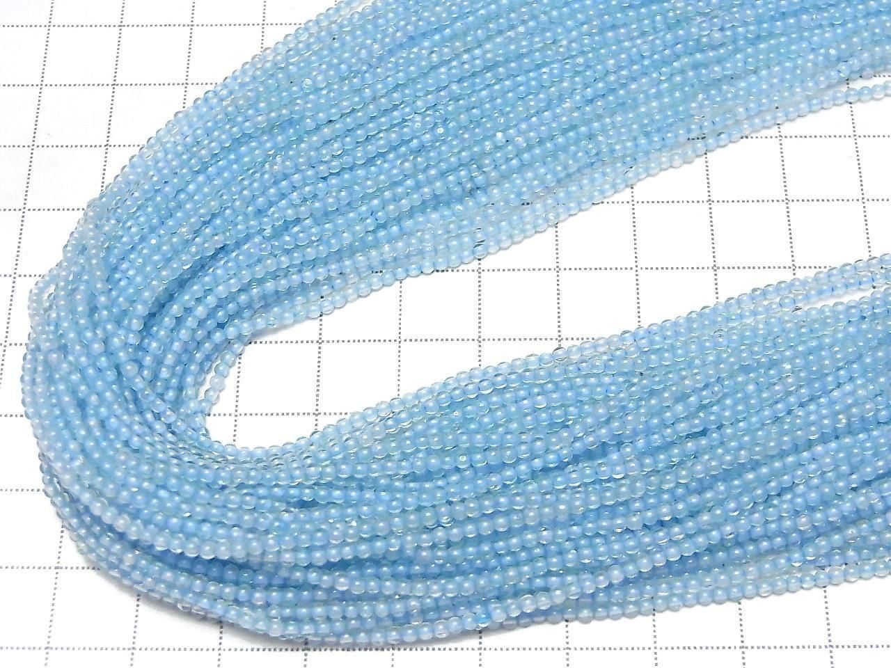 Topaze Bleue Haute Qualité AAA - Rond 2mm 1 fil perles (env. 15inch/37cm)