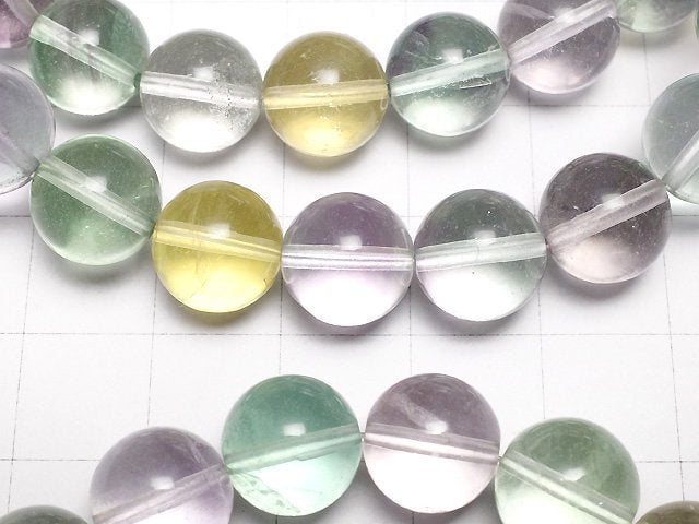 [Video] Multicolor Fluorite AAA Round 10mm Bracelet