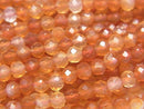 [Video]High Quality! Mixed Carnelian AAA Faceted Round 4mm 1strand beads (aprx.15inch/36cm)