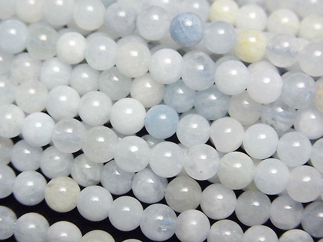 [Video] Multicolor Aquamarine AA Round 4mm 1strand beads (aprx.15inch/37cm)