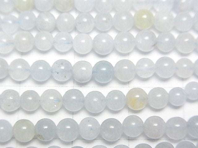 [Video] Multicolor Aquamarine AA Round 4mm 1strand beads (aprx.15inch/37cm)