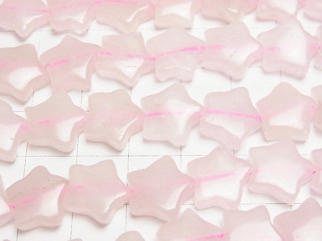 [Video]Rose Quartz AA++ Star 13x13x4.5mm half or 1strand beads (aprx.14inch/35cm)