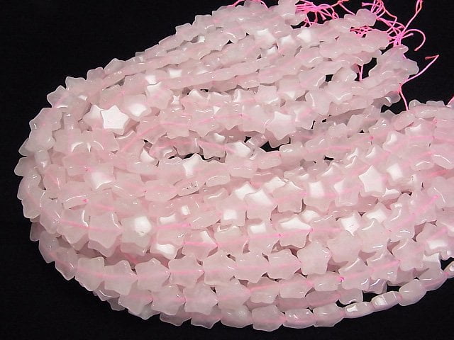 [Video]Rose Quartz AA++ Star 13x13x4.5mm half or 1strand beads (aprx.14inch/35cm)