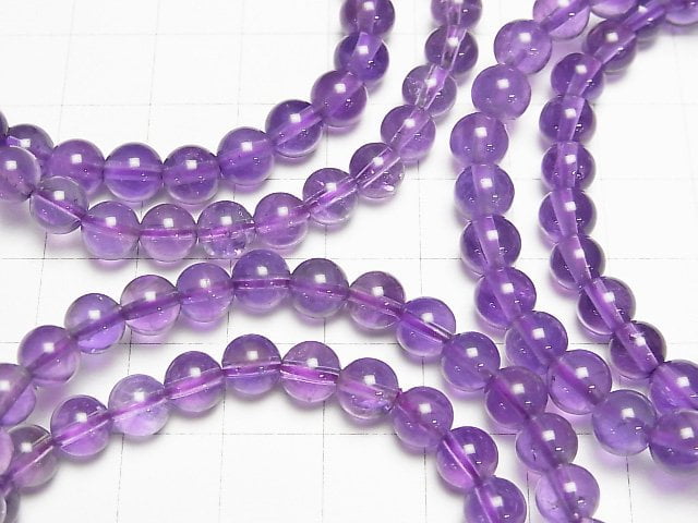 [Video]Amethyst AAA- Round 6mm Bracelet