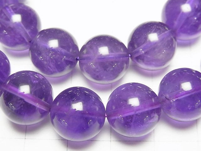 [Video] High Quality Amethyst AAA- Round 12mm Bracelet