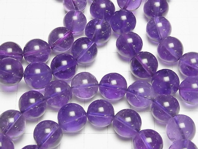 [Video] High Quality Amethyst AAA- Round 12mm Bracelet