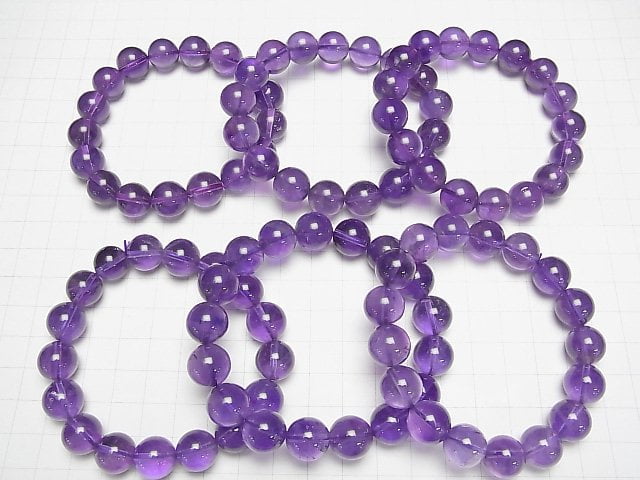 [Video] High Quality Amethyst AAA- Round 12mm Bracelet