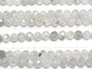 [Video]High Quality! Natural Light Gray Zircon AA Faceted Round 4mm 1strand beads (aprx.15inch/37cm)