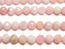 [Video]High Quality! Pink Opal AA++ Faceted Round 5mm half or 1strand beads (aprx.15inch/36cm)