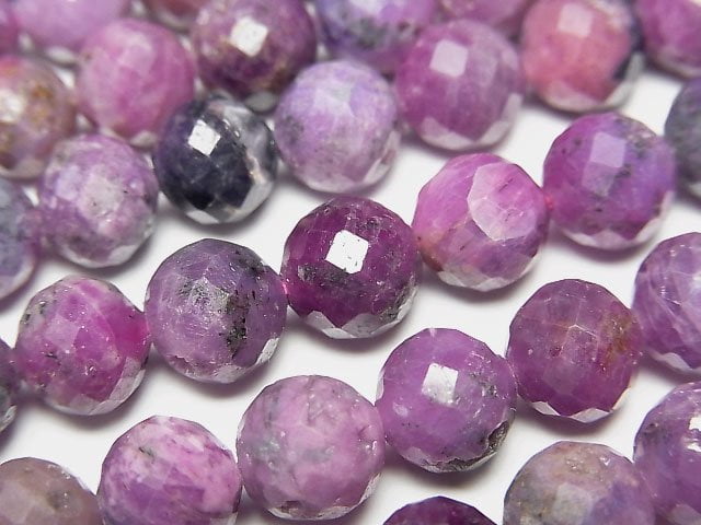 [Video]High Quality! Purple Sapphire AA Faceted Round 8mm half or 1strand beads (aprx.15inch/36cm)