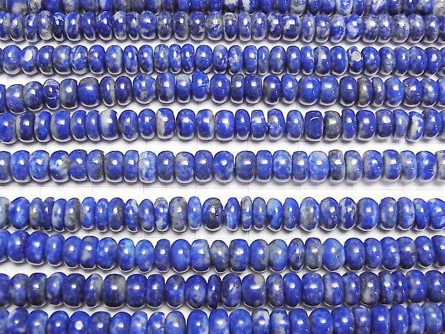 [Video] Lapislazuli AA+ Roundel 6x6x4mm half or 1strand beads (aprx.15inch/38cm)