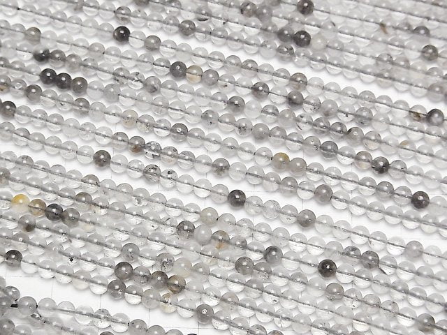 [Video]Diamond Quartz Round 4mm 1strand beads (aprx.15inch/37cm)