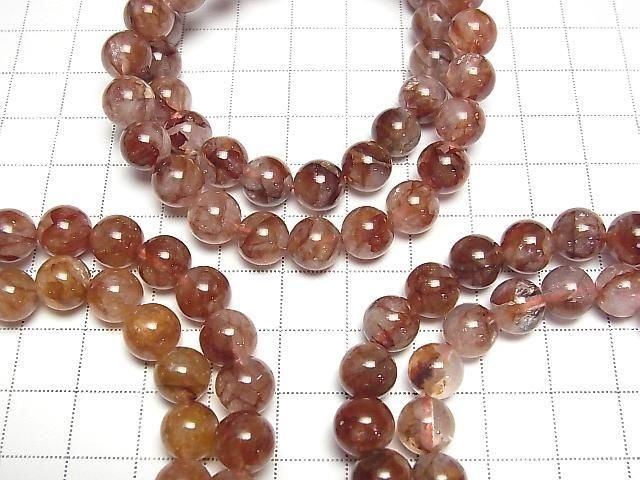 [Video] Red Hematoid Quartz AAA Round 8-9mm Bracelet