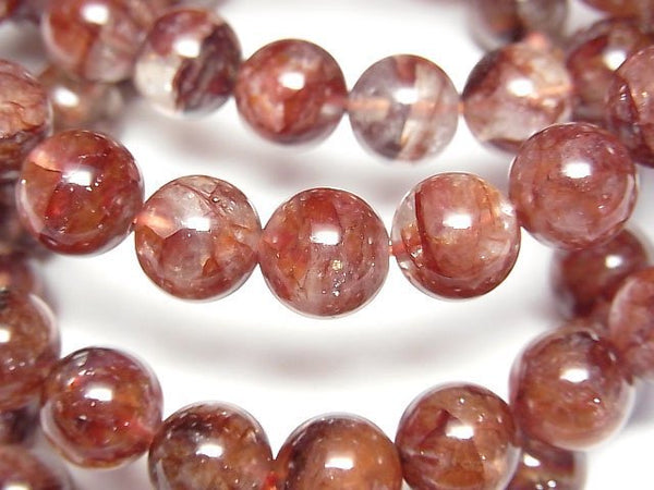 [Video] Red Hematite Quartz AAA Round 10mm Bracelet