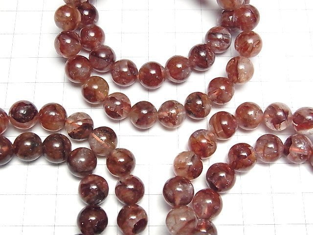 [Video] Red Hematite Quartz AAA Round 10mm Bracelet