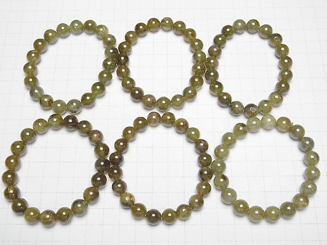 [Video] Green Garnet AA+ Round 10mm Bracelet