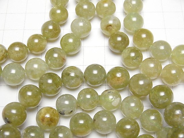 [Video] Green Garnet AA+ Round 10mm Bracelet