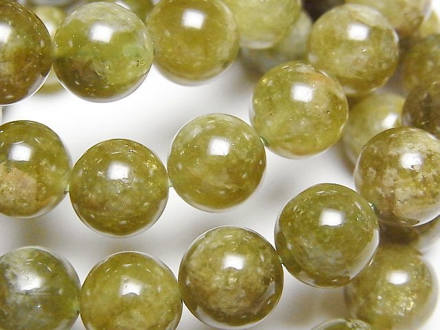 [Video] Green Garnet AA+ Round 10mm Bracelet