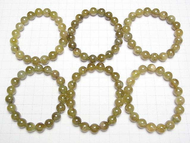 [Video] Green Garnet AA+ Round 10mm Bracelet