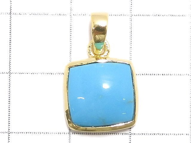 [Video][One of a kind] Kingman Turquoise AAA Pendant 18KGP NO.18