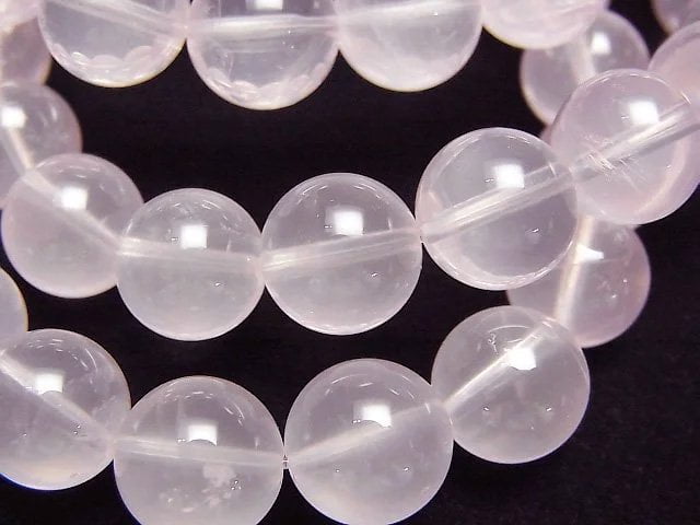 [Video] Mozambique Rose Quartz AAA- Round 10mm Bracelet