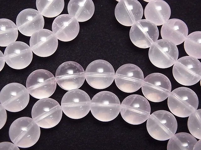 [Video] Mozambique Rose Quartz AAA- Round 10mm Bracelet