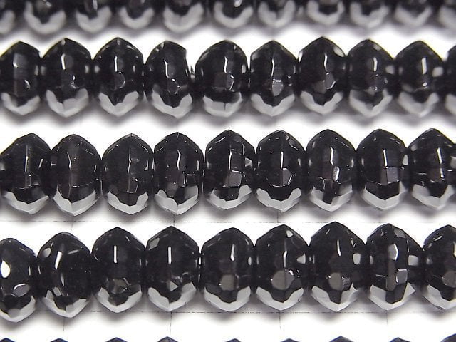 [Video] Onyx Abacus Cut 8x8x5mm half or 1strand beads (aprx.15inch/36cm)