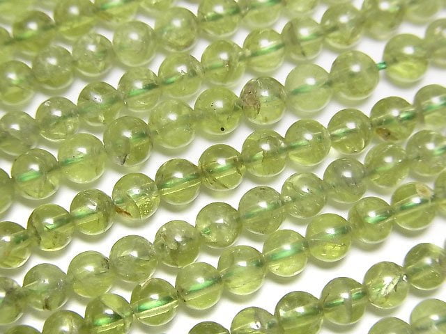 [Video]Peridot AA Round 4mm 1strand beads (aprx.15inch/38cm)