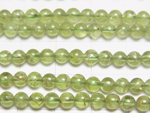 [Video]Peridot AA Round 4mm 1strand beads (aprx.15inch/38cm)