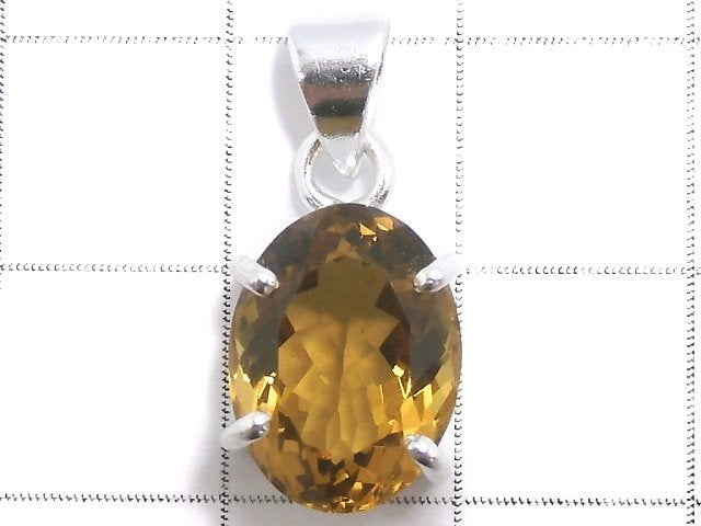 [Video][One of a kind] High Quality Beer Crystal Quartz AAA Pendant Silver925 NO.4