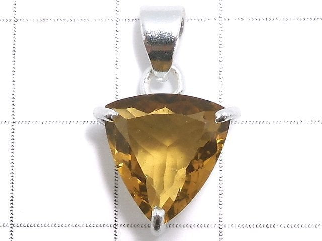 [Video][One of a kind] High Quality Beer Crystal Quartz AAA Pendant Silver925 NO.5