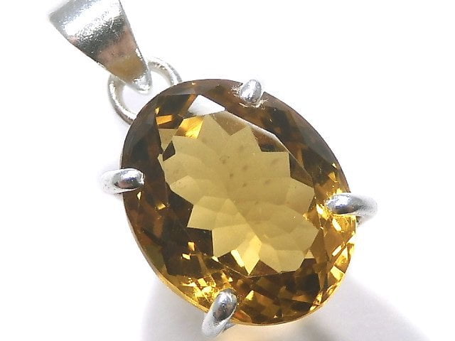 [Video][One of a kind] High Quality Beer Crystal Quartz AAA Pendant Silver925 NO.6