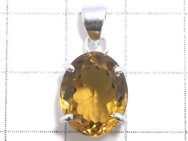 [Video][One of a kind] High Quality Beer Crystal Quartz AAA Pendant Silver925 NO.6