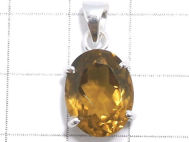 [Video][One of a kind] High Quality Beer Crystal Quartz AAA Pendant Silver925 NO.7