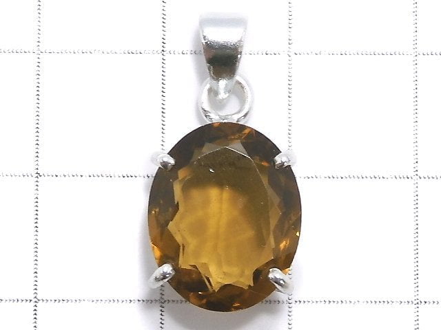 [Video][One of a kind] High Quality Beer Crystal Quartz AAA Pendant Silver925 NO.9