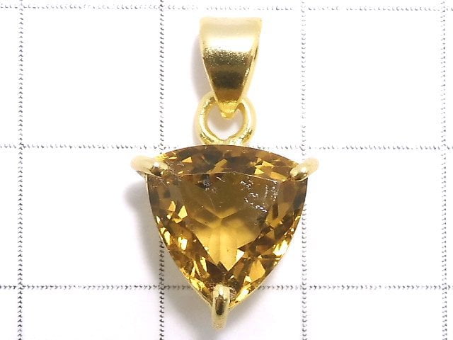 [Video][One of a kind] High Quality Beer Crystal Quartz AAA Pendant 18KGP NO.12