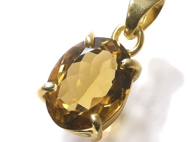 [Video][One of a kind] High Quality Beer Crystal Quartz AAA Pendant 18KGP NO.13