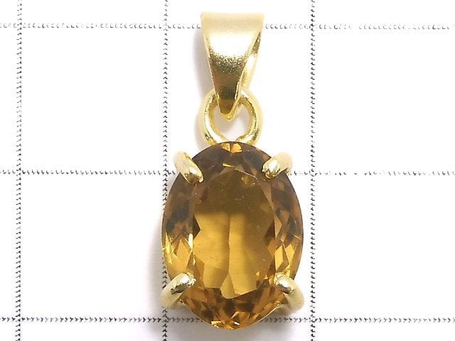 [Video][One of a kind] High Quality Beer Crystal Quartz AAA Pendant 18KGP NO.13