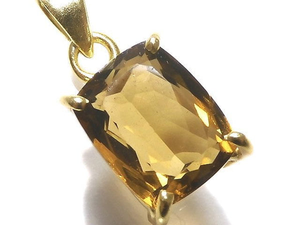 [Video][One of a kind] High Quality Beer Crystal Quartz AAA Pendant 18KGP NO.14