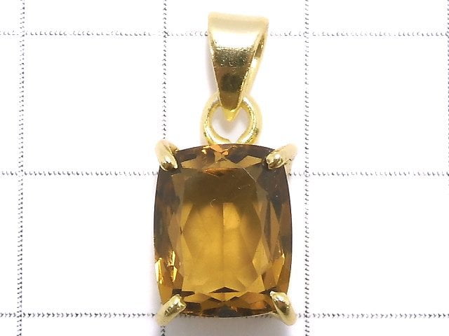 [Video][One of a kind] High Quality Beer Crystal Quartz AAA Pendant 18KGP NO.14