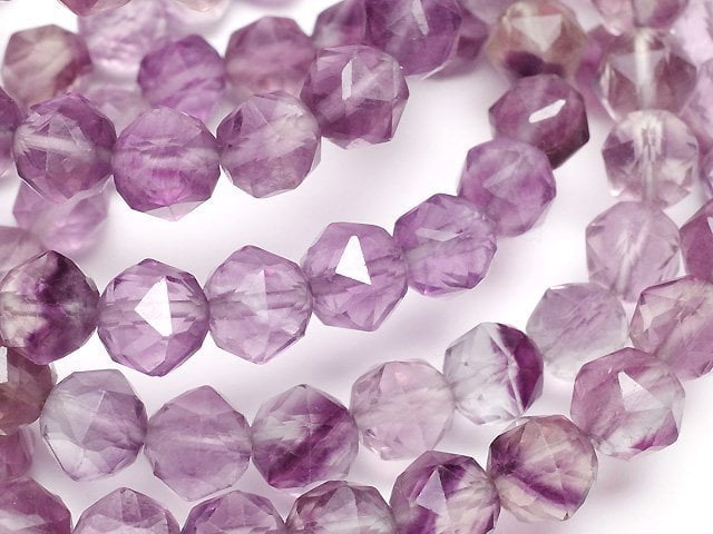 [Video] Purple Fluorite AAA Star Faceted Round 7mm Bracelet