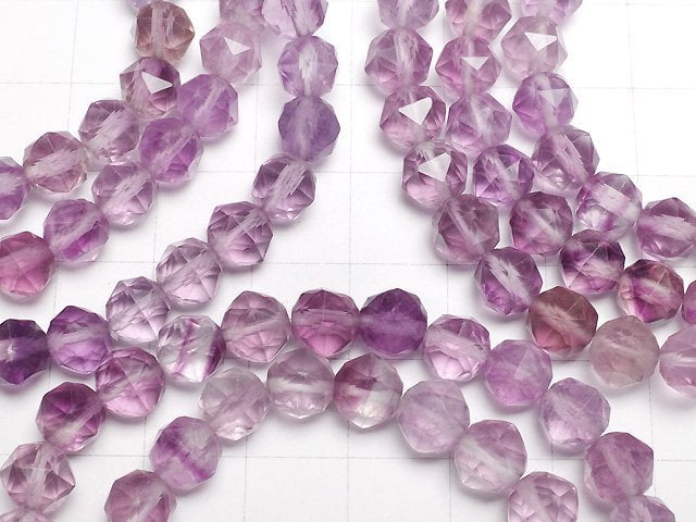 [Video] Purple Fluorite AAA Star Faceted Round 7mm Bracelet