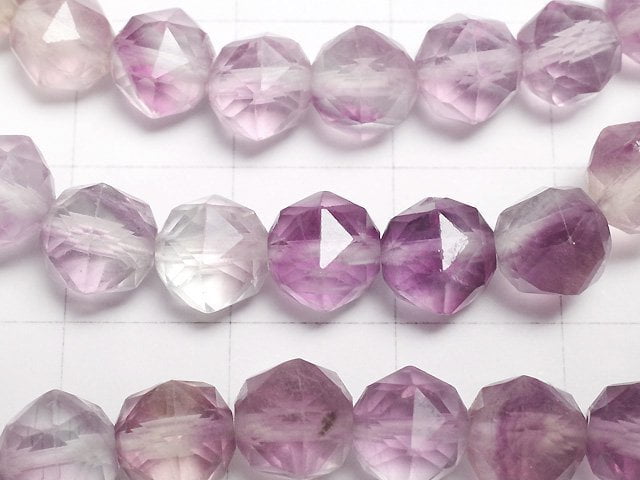 [Video] Purple Fluorite AAA Star Faceted Round 7mm [Mixed color] Bracelet