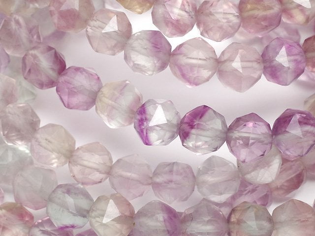 [Video] Purple Fluorite AAA Star Faceted Round 7mm [Pastel color] Bracelet