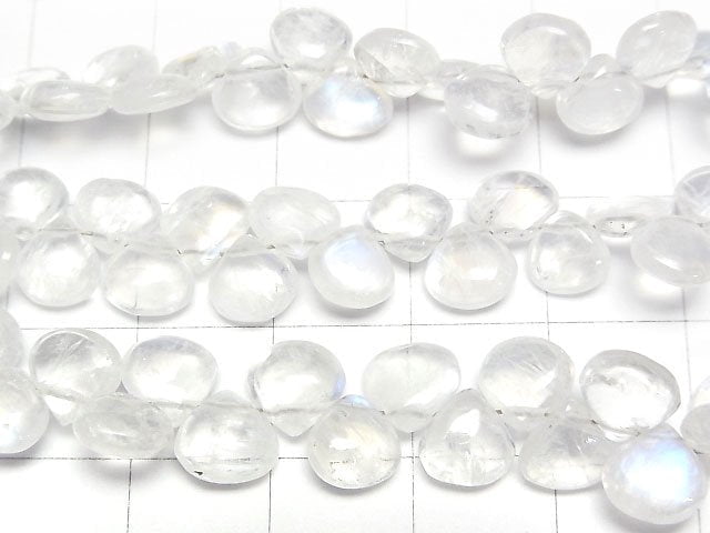 [Video]High Quality Rainbow Moonstone AA++ Chestnut (Smooth) half or 1strand beads (aprx.6inch/15cm)