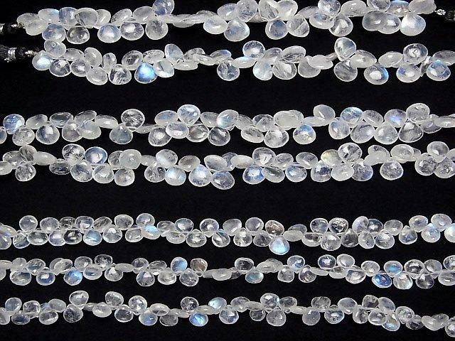 [Video] High Quality Rainbow Moonstone AA++ Chestnut (Smooth) Half or 1 Strand Bead (approx. 6 inches/15 cm)
