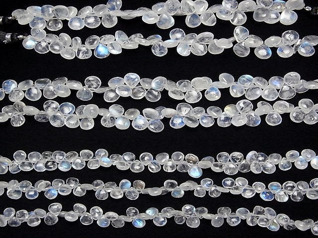 [Video]High Quality Rainbow Moonstone AA++ Chestnut (Smooth) half or 1strand beads (aprx.6inch/15cm)