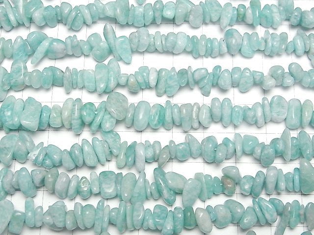 [Video] Mozambique Amazonite AA++ Chips (Small Nugget) 1strand beads (aprx.15inch/38cm)