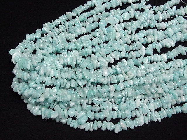 [Video] Mozambique Amazonite AA++ Chips (Small Nugget) 1strand beads (aprx.15inch/38cm)