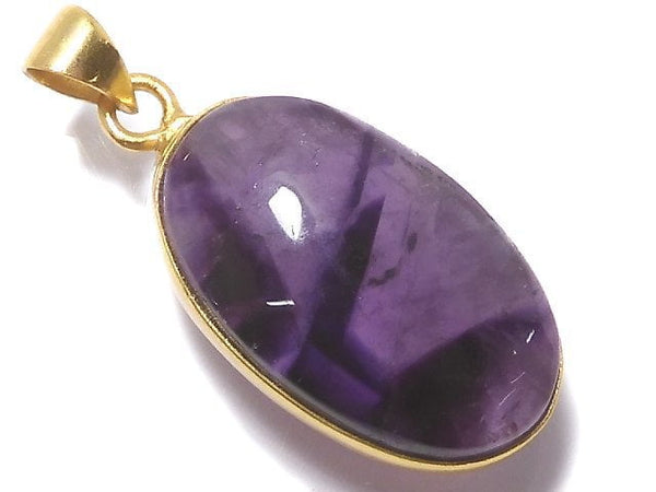 [Video][One of a kind] Trapiche Amethyst Pendant 18KGP NO.33